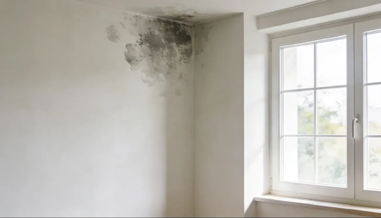 Moho en pared de vivienda en Utiel